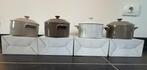 4 mini stenen terracotta stoofpotjes, Huis en Inrichting, Ophalen of Verzenden, Nieuw, Aardewerk, Overige typen