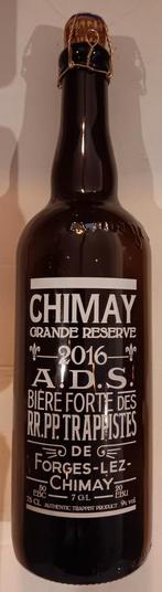 Chimay : Bouteille sérigraphiée grande réserve 2016, Collections, Marques de bière, Comme neuf, Enlèvement ou Envoi