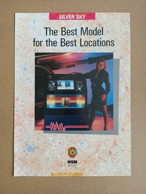 Flyer: NSM Silver Sky CD (1990) jukebox, Collections, Machines | Jukebox, Enlèvement ou Envoi
