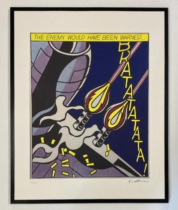 Roy Lichtenstein : lithographie 40 par 50. Vendue encadrée, Enlèvement ou Envoi