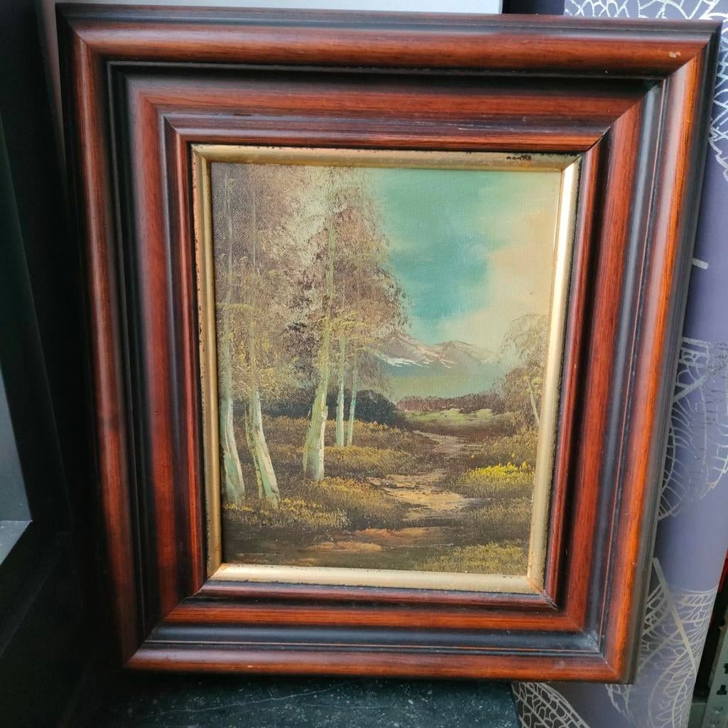 olieverfschilderij met een bosgezicht, Antiek en Kunst, Kunst | Schilderijen | Klassiek, Ophalen