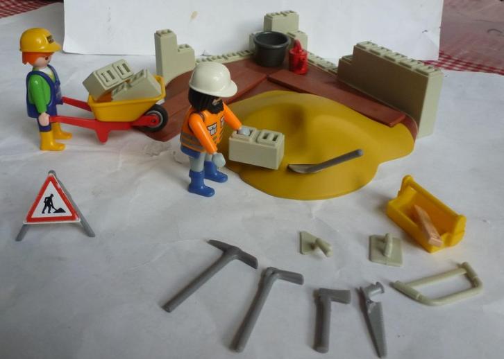 Playmobil bouwwerf 4138, Kinderen en Baby's, Speelgoed | Playmobil, Zo goed als nieuw, Complete set, Ophalen of Verzenden