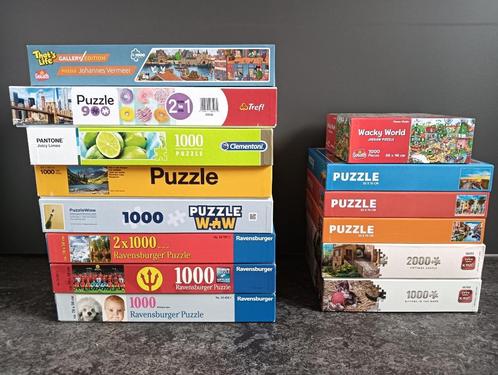 Puzzels allerlei, Hobby en Vrije tijd, Denksport en Puzzels, Zo goed als nieuw, Legpuzzel, 500 t/m 1500 stukjes, Ophalen