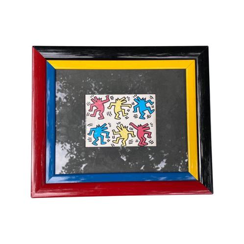 Keith Haring (1958 - 1990) Zeefdruk van Dancing Dogs, Antiek en Kunst, Kunst | Litho's en Zeefdrukken, Ophalen of Verzenden
