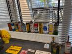 Ronde 1 liter olie blikken, Verzamelen, Ophalen of Verzenden, Gebruikt, Verpakking
