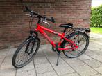 Rode citybike met zes versnellingen, Gebruikt, Handrem, 22 inch, Ophalen