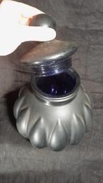 Decoratieve blauwe glazen pot met deksel, Enlèvement