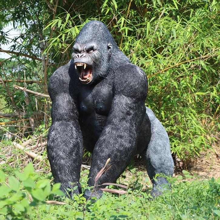 Silverback Male Gorilla beeld - Hoogte 157 cm, Verzamelen, Dierenverzamelingen, Nieuw, Ophalen
