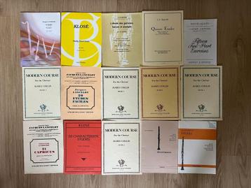 Klarinet collectie partituren en boeken beschikbaar voor biedingen