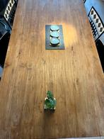 Massief teak tafel 240x100cm, Ophalen, Gebruikt, Teakhout, 200 cm of meer