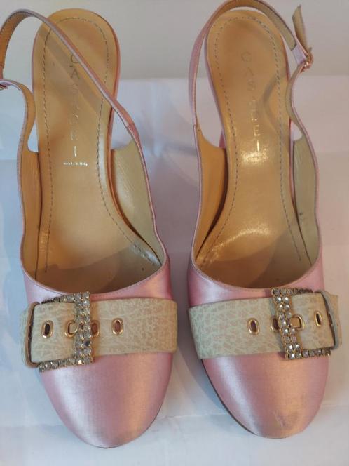 750B* Casadei - sexy luxe roze sandalen van leer (40), Kleding | Dames, Schoenen, Gedragen, Pumps, Roze, Verzenden