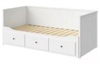 Ikea Hemnes Bedbank met 3 lades, Ophalen, Wit, Tweepersoons, 80 cm
