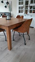 Teak tafel vierkant (8 personen), Huis en Inrichting, Tafels | Eettafels, Ophalen, Vierkant