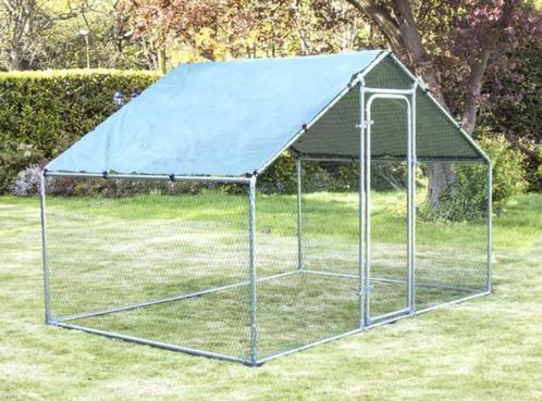 Poulailler 3m² enclos XXL parc grillagé chatière poules coq, Dieren en Toebehoren, Pluimvee | Toebehoren, Nieuw, Kippenhok of Kippenren