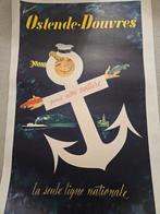 Originele affiche Oostende Dover jaren 1950, Verzamelen, Ophalen of Verzenden, Zo goed als nieuw