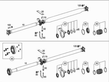 Mercedes Sprinter cardanas Mercedes 907 910 Sprinter beschikbaar voor biedingen
