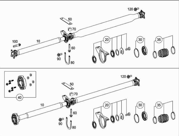 Mercedes Sprinter cardanas Mercedes 907 910 Sprinter, Auto-onderdelen, Transmissie en Toebehoren, Nieuw, Ophalen of Verzenden