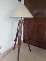 Stijlvolle vloerlamp met 3 benige houten statief – TRIPOD -, Comme neuf, Tissus, Landelijk, 150 à 200 cm