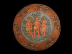 Houten plaquette „Kinderen van de Zee” met een diameter, Antiek en Kunst, Ophalen