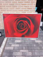 Kader met rode roos ikea 1m40x1m, Huis en Inrichting, Gebruikt, Ophalen of Verzenden