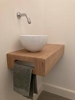 Eiken tablet voor toiletlavabo. (Nieuw), Huis en Inrichting, Badkamer | Badkamermeubels, Ophalen, Nieuw, Wasbak of Wastafel