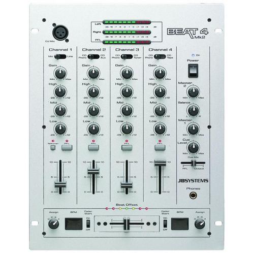 JB Systems Beat 4 MK2 DJ-Mixer – NIEUW in doos (NOS), Muziek en Instrumenten, Mengpanelen, Zo goed als nieuw, Minder dan 5 kanalen
