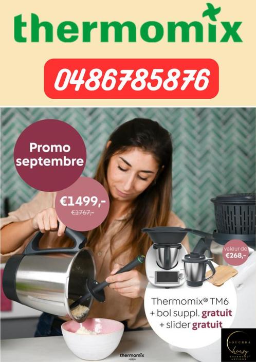 Thermomix Tm6 promo SEPTEMBRE 2024 + 2EME BOL + SLIDER GRATU, Electroménager, Mélangeurs de cuisine, Neuf, 3 à 4 litres, 3 vitesses ou plus