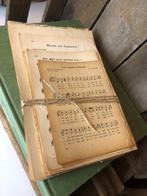 Brocante oud muziekpapier partituren 50 pagina's, Antiek en Kunst, Ophalen