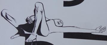 OCTAVE LANDUYT / FIGURATIE / ZW-W LITHO / 19x43cm / SIG beschikbaar voor biedingen