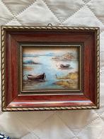 Frans emaille schilderij afbeelding "Limoges" gesigneerd, Antiek en Kunst, Ophalen of Verzenden