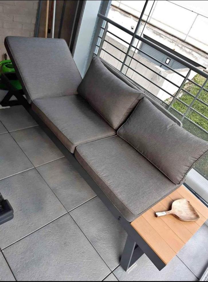 Terras Lounge met verstelbare rugleuning, Tuin en Terras, Ligbedden, Zo goed als nieuw, Verstelbaar, Ophalen