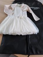 Meisjesjurk in gebroken wit met bolero in oud roze, Kinderen en Baby's, Kinderkleding | Maat 116, Ophalen, Zo goed als nieuw, Jurk of Rok