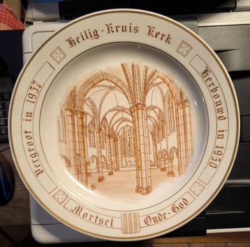 Bord Mortsel - Heilig Kruis Kerk - Oude God - bord 85/100 beschikbaar voor biedingen