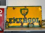 Groot BP Energol emaille reclamebord, Ophalen, Gebruikt, Reclamebord