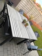 4 tafels met 6 stoelen en 6 kussens, Ophalen, Gebruikt, Eettafel, 6 zitplaatsen