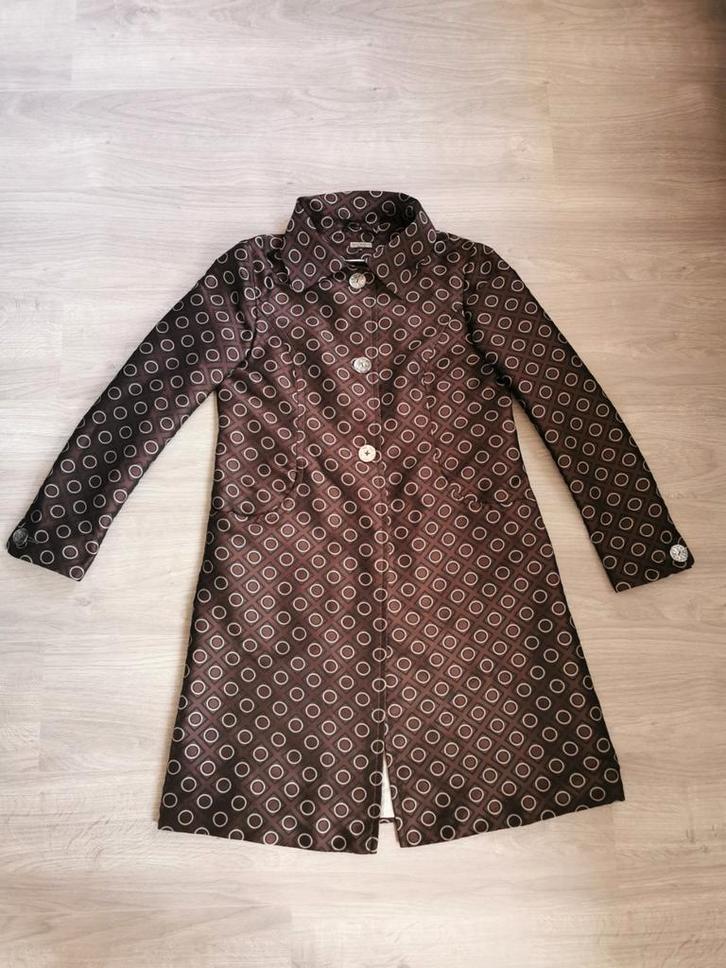 Lange jas Maliparmi - Maat 42, Vêtements | Femmes, Vestes | Hiver, Porté, Taille 42/44 (L), Brun, Enlèvement ou Envoi