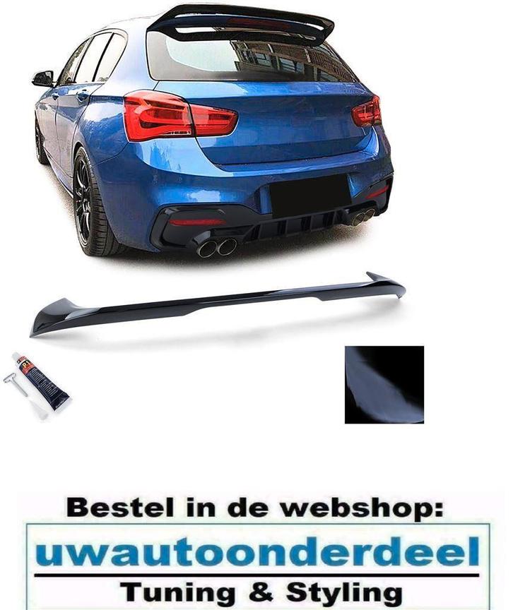 Dakspoiler Lip Styling Spoiler Glans Zwart Voor Bmw F20 F21, Auto diversen, Tuning en Styling, Verzenden