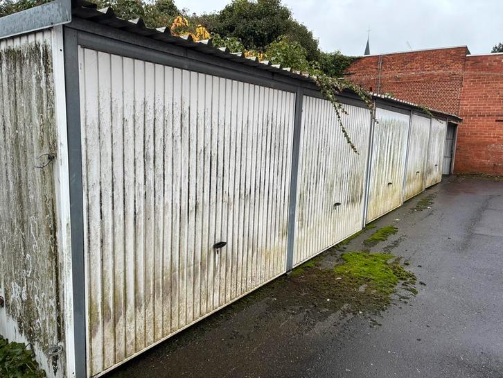 Garagebox 6-delig standaard wit 2500x2000, Tuin en Terras, Tuinpoorten, Gebruikt, Draaipoort, IJzer, 150 tot 200 cm, 200 cm of meer