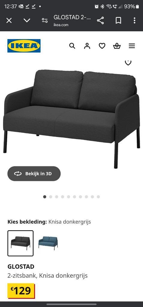 Leuk tweezit zeteltje! Ideaal voor kot, speelkamer,.., Huis en Inrichting, Zetels | Zetels, Zo goed als nieuw, Ophalen