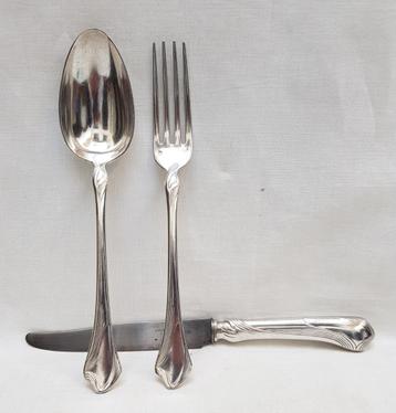 Christofle - Verzilverd Art Nouveau Bestekset (18). beschikbaar voor biedingen