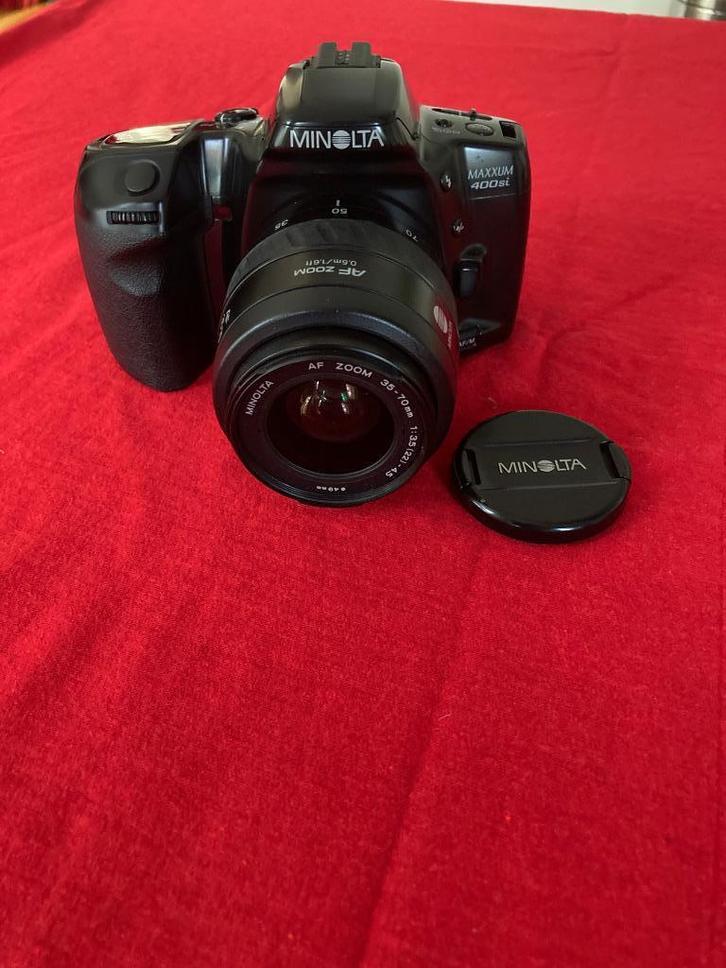 MINOLTA 500si set plus accessoires en lenzen, Audio, Tv en Foto, Fotocamera's Analoog, Gebruikt, Spiegelreflex, Minolta, Ophalen