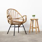 Prachtige vintage rotan stoel, Boho - vintage, Gebruikt, Ophalen of Verzenden, Eén