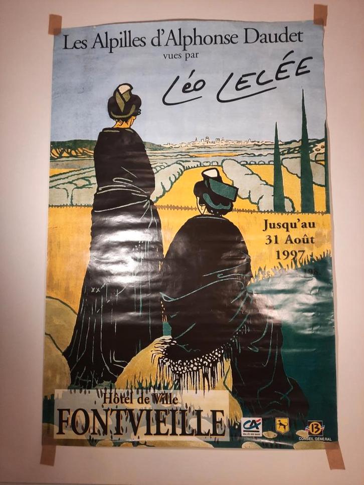 Poster affiche Expo Les Alpilles, Léo Lelée, Verzamelen, Posters, Gebruikt, Overige onderwerpen, Rechthoekig Staand, Ophalen of Verzenden