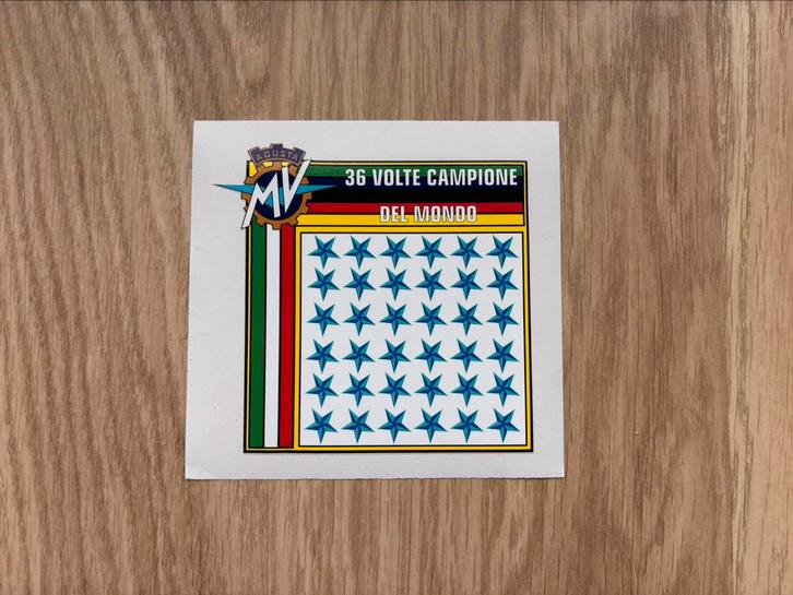 MV Agusta sticker 36 stars ‘Volte campione del mondo’, Motoren, Accessoires | Stickers, Ophalen of Verzenden