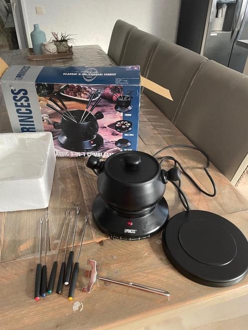 Princess fondue stel, Elektronische apparatuur, Fonduesets, Gebruikt, Fondueset, Elektrisch, Ophalen of Verzenden