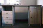 Bureau en bois gris/blanc, Enlèvement, Comme neuf, Bureau