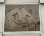 Tekening Micky Mouse en Pluto inclusief kader 23cmx21cm, Ophalen, Minder dan 50 cm, Tekening, Nieuw