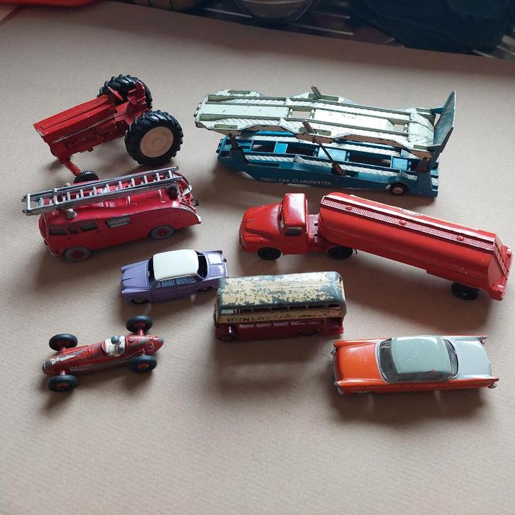 LOT DINKY CORGI LONE STAR TRACTOR  RACING TRUCK ESSO USED, Hobby en Vrije tijd, Modelauto's | 1:43, Gebruikt, Auto, Dinky Toys