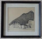 DIRK BAKSTEEN / VETERAAN III / ZW-W ETS / 63x68cm / KADER, Antiek en Kunst, Kunst | Litho's en Zeefdrukken, Ophalen of Verzenden