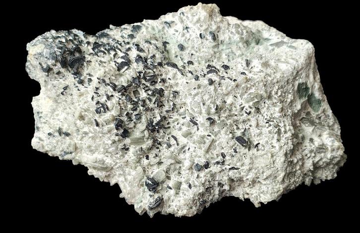 HEMATIET kristallen op ALBIET + KWARTS uit Frankrijk., Verzamelen, Mineralen en Fossielen, Mineraal, Ophalen of Verzenden